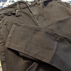 Black denim stretch jeggings